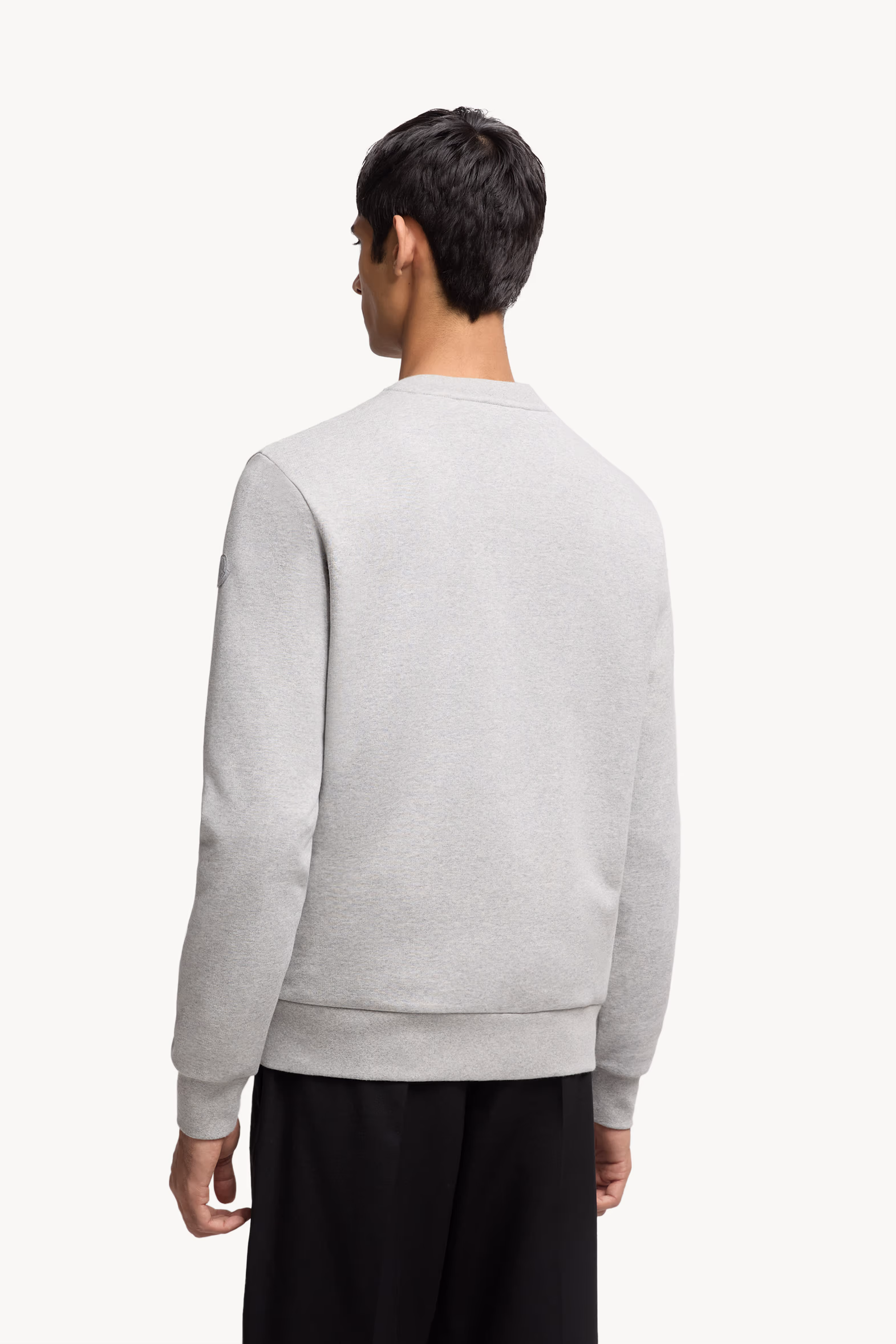 Mascot Patch Cotton Sweatshirt Men Grey Moncler 5